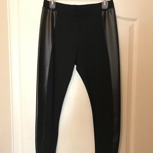 Black Nordstrom leggings with leather